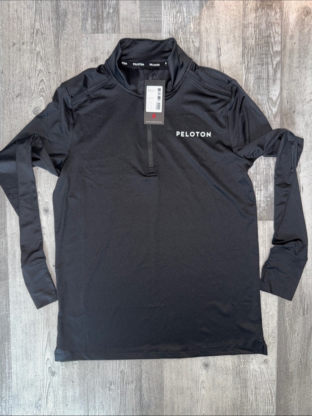 Peloton Black Long-Sleeve 1/4 Zip Performance Top